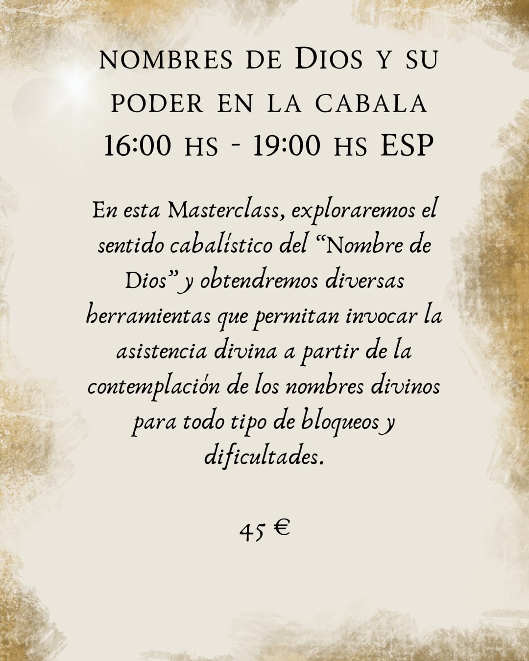 Masterclass Nombres de Dios y su Poder en la Cábala portada explicación